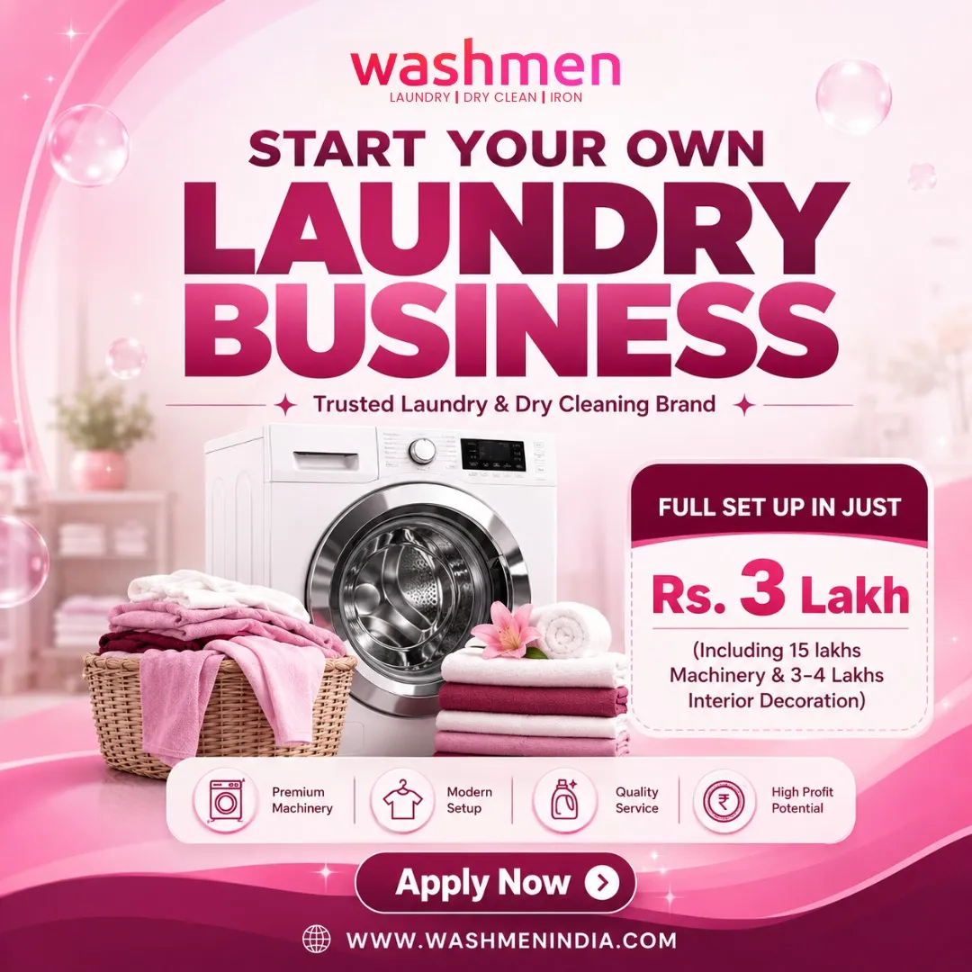 Washmen tech-enabled laundry and dry-cleaning franchise opportunity